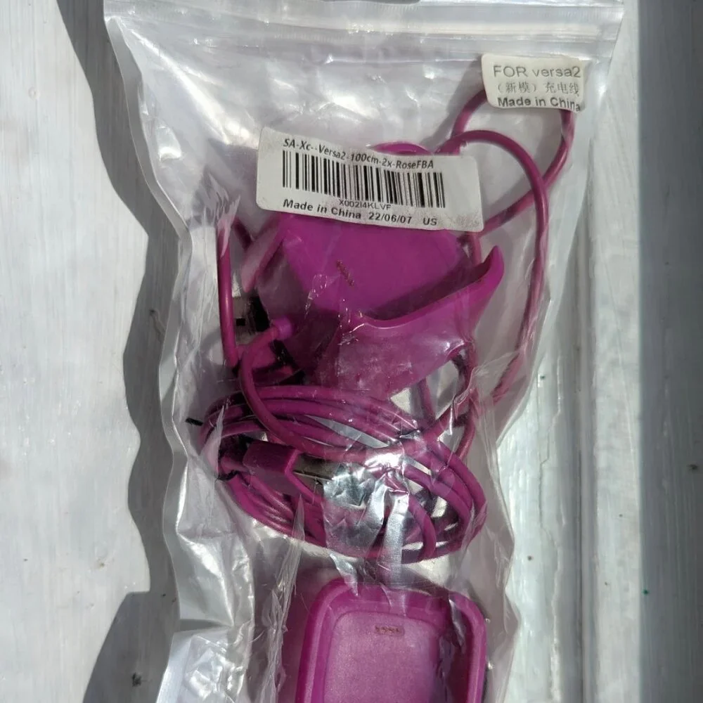 Versa 2 by FitTurn 2 Pack Hot Pink Charging Set